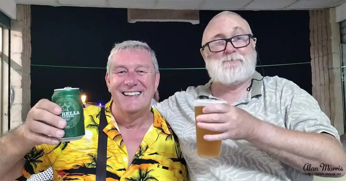 Andy and Alan at La Playa bar.